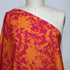 EXCLUSIVE 90% Linen 10% Silk – 'Floral Hero' | Magenta & Persimmon Orange